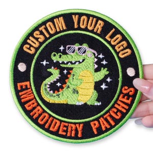 Custom Embroidered Logo Patch, Personalized Logo Patches, Sew On/Iron On Patch Applique for Clothes Backpacks, Custom Iron on Logo Patch