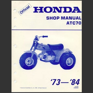 73-84 Honda ATC70 Service Shop Repair Manual 1973 1978 1982 1983 1984 pdf download