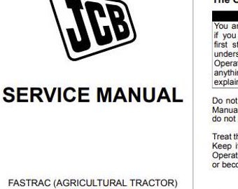 JCB 4160, 4190, 4220 FASTRAC Service Manual Download PDF