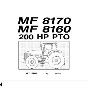 MF 8160 8170 PARTS Catalog Massey Ferguson PDF