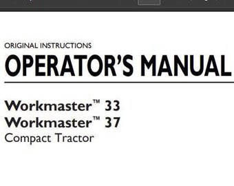 New Holland Workmaster 33, 37 Tractors Operators and Maintenance Manual PDF Download