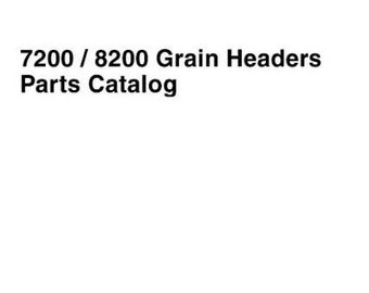 7200, 8200 Header PARTS Catalog Massey Ferguson PDF