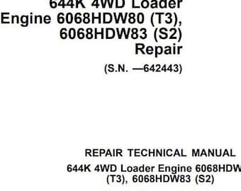 644K 4WD Loader Service Repair Technical Manual TM10695 PDF