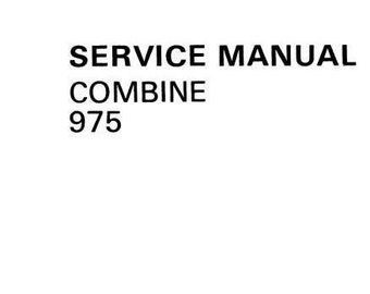 975 Combine Sperry New Holland Service Repair Manual PDF Download