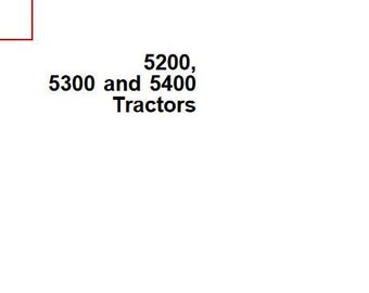 Repair TM1520 for 5200 5300 5400 John Deere Tractor Repair Manual PDF Download