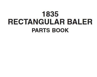 1835 Baler PARTS Catalog Massey Ferguson PDF