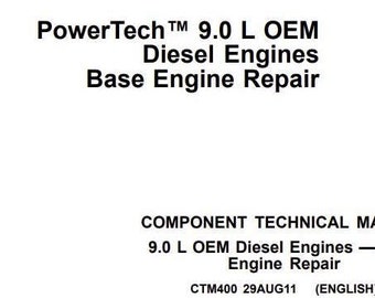 CTM400 POWER TECH 9.0 L Oem Diesel Engines Base Repair Technical Manual PDF