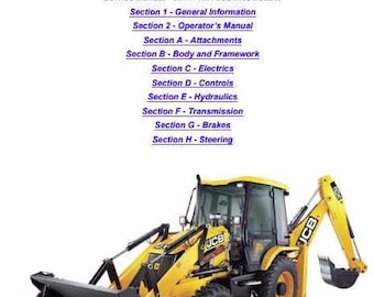 JCB 3DX, 4DX SERVICE Manual for Backhoe Loaders Download PDF