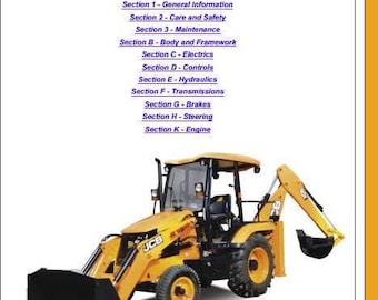 JCB 2DX SERVICE Manual for Backhoe Loaders Download PDF