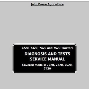 Manual de prueba de diagnóstico para tractores John Deere 7220 7320 7420 7520