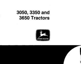 3050 3350 3650 John Deere Tractors Repair Technical Manual PDF TM4443