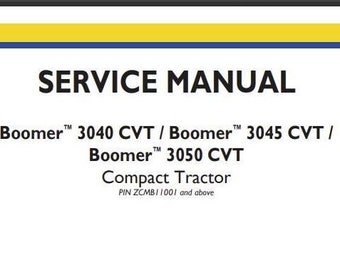 New Holland 3040 CVT, 3045 Cvt, 3050 Cvt Boomers Tractors Service Repair Manual PDF Download