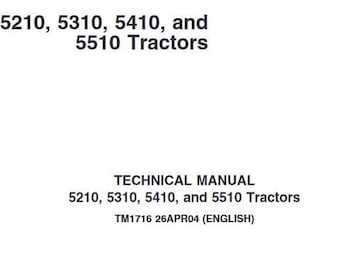 Repair for 5210 5310 5410 5510 John Deere Tractor Technical Manual PDF Download
