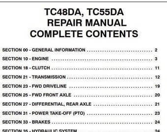New Holland TC48DA, TC55DA Tractors Service Repair Manual PDF Download