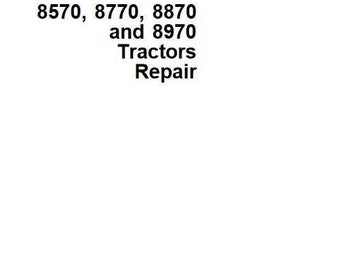 Repair - John Deere 8570 8770 8870 8970 Tractor Technical Service Manual PDF Download