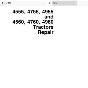 Repair for 4555 4755 4955 4560 4760 4960 John Deere Tractor Repair Technical Manual