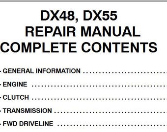 Case DX48, DX55 Tractors Service Shop Repair Manual pdf Download