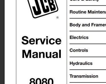 JCB 8080 SERVICE Manual for Mini Compact Excavator Download PDF