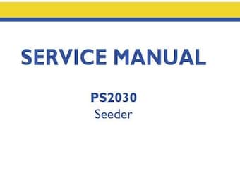 PS2030 Seeder New Holland Service Repair Manual PDF Download