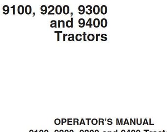Operators - 9100 9200 9300 9400 John Deere Tractors Owners Users Operations Manual PDF Download