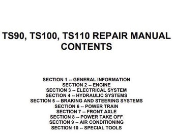 New Holland TS90, TS100, TS110 Tractors Service Repair Manual PDF Download