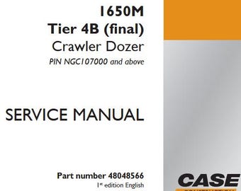 Case 1650M Tier 4B (final) Crawler Bull-Dozer Service Shop Repair Manual pdf Download