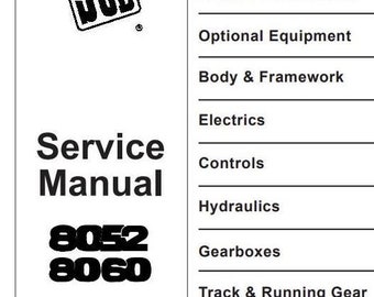 JCB 8052, 8060 SERVICE Manual for Mini Compact Excavator Download PDF