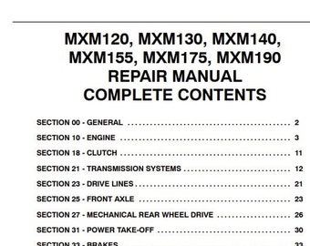 Case MXM120 MXM130 MXM155 MXM175 MXM190 Magnum Tractor Service Manual - 87613647 PDF Download