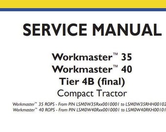 x2 New Holland WORKMASTER 35, 40 Tractors Service Repair Manuals PDF Download