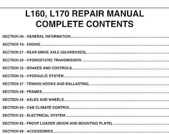 New Holland L160, L170 Skid Steer Loaders Service Repair Manual PDF Download