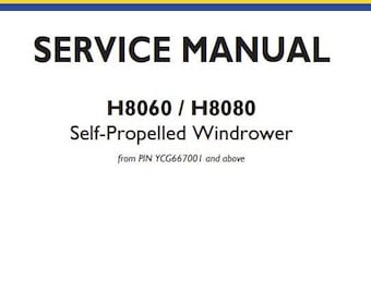 H8060 H8080 New Holland Service Repair Manual PDF Download