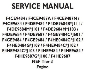 NEF Engine Teir 3 New Holland Tractors Service Repair Manual PDF Download