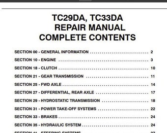 New Holland TC29DA, TC33DA Tractors Service Repair x2 Manuals PDF Download