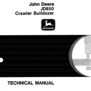 John Deere JD850 Crawler Bulldozer Technical Manual TM-1164 PDF Download