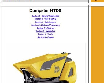 JCB HTD5 Dumpster SERVICE Manual Download PDF