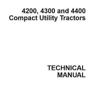 TM1677 - 4200 4300 4400 John Deere Compact Utility Tractor Technical Repair Service Manual PDF Download