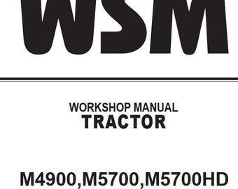 Kubota M4900 M5700 M5700H Tractors Workshop Manual Pdf
