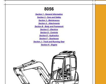 JCB 8056 SERVICE Manual for Mini Compact Excavator Download PDF