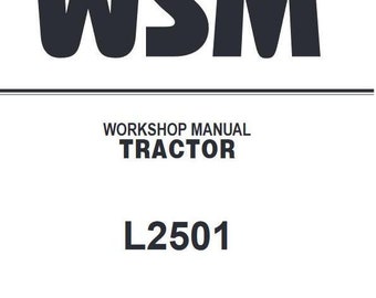Kubota L2501 Tractors Workshop Manual Pdf