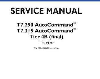 T7.290 T7.315 New Holland Tractors Service Repair Manual PDF Download