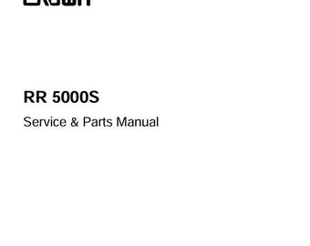 Crown RR5000 RD5000 RR5000S RD5000S Pallet Jack Forklift Service and Parts Manual PDF Download