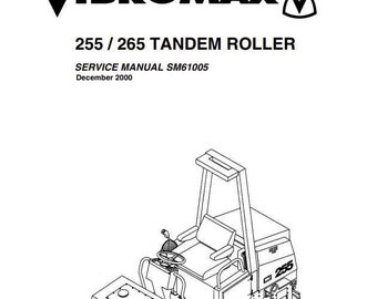 JCB 255, 265 Tandem ROLLER Service Manual Download PDF