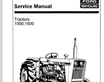 Ford 1000 1600 Tractors Repair Service Manual PDF Download