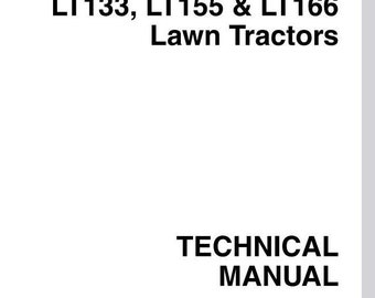 John Deere LT133 LT155 LT166 Tractors Technical Repair Service Manual TM1695 Pdf Download
