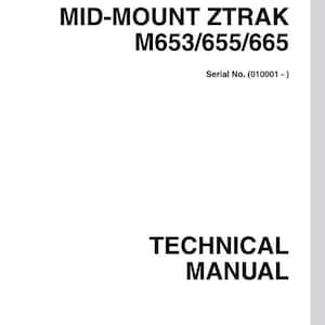 John Deere M653 M655 M665 Z-Trak Mid Mount Mowers Service Repair Manual TM1778 PDF Download