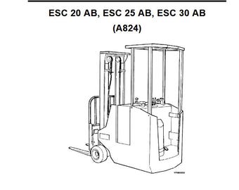 Yale ESC20AB, ESC25AB, ESC30AB A824 Forklift Parts Catalog Manual Instant Download PDF