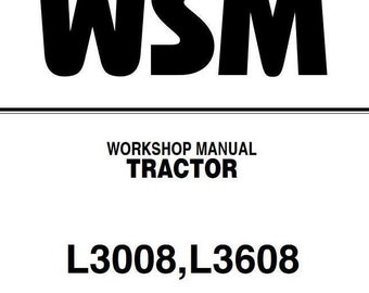 Kubota L3008 L3608 Tractors Workshop Manual Pdf