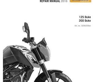 2016 KTM 125 Duke 200 Duke MotorCycle Service Manual Repair Workshop Pdf Download Ready to Race