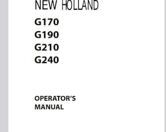 Operators - G170 G190 G210 G240 Tractors New Holland Owners Operation Manual PDF Download