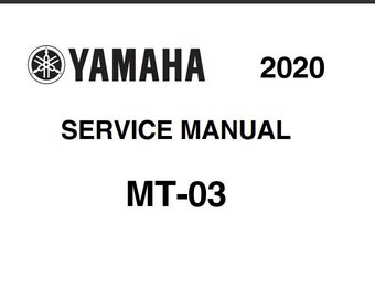 2020-2023 Yamaha MT03 MT 03 Service Repair Maintenance Workshop Shop Manual Pdf Download